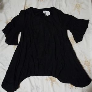 Bohemian style ruffle tunic